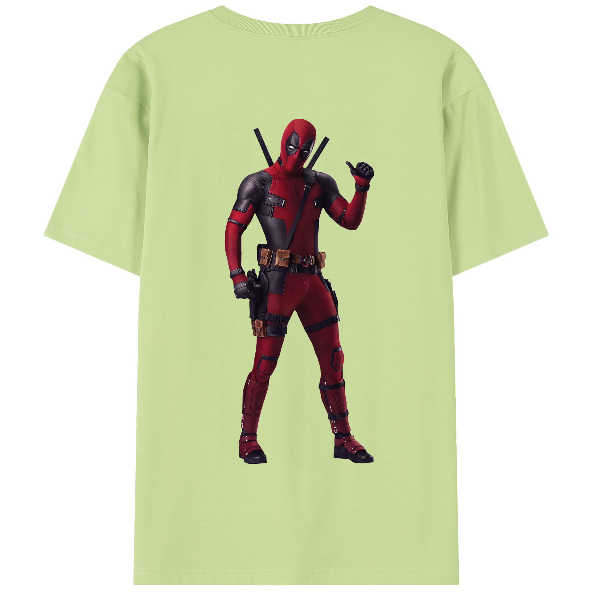 （画像用） Deadpool デッドプール 綿100％半袖Tシャツ（背面プリント）